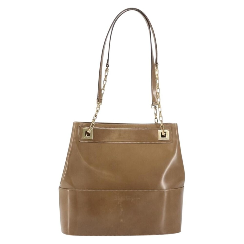 Salvatore Ferragamo Vintage Chain Patent Leather